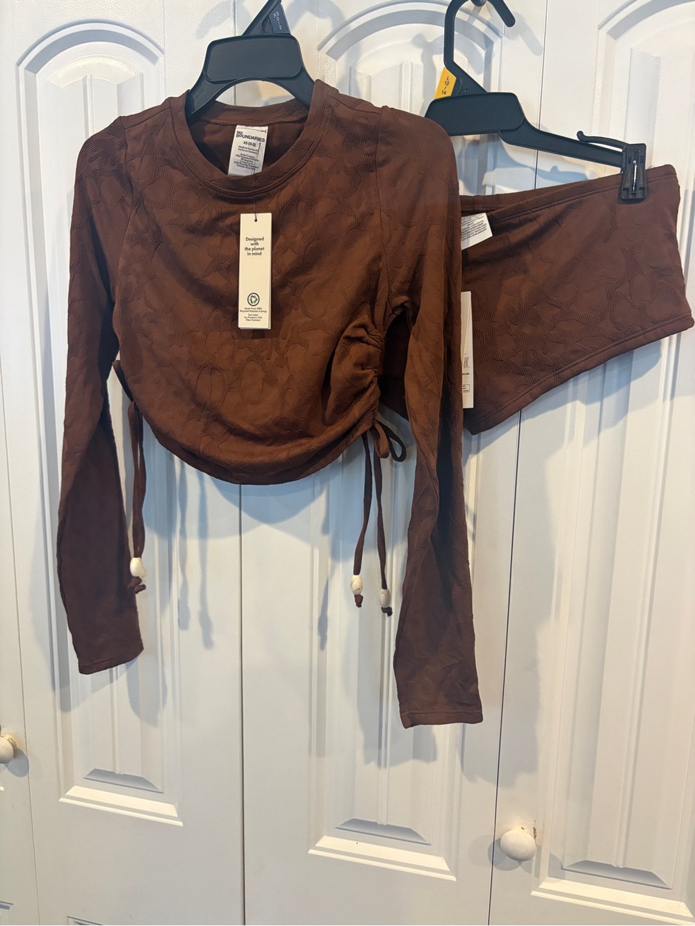 No boundaries brown two piece swimsuit size XS